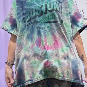 Hand dyed Tie-Dye Boston Celtics T-Shirt